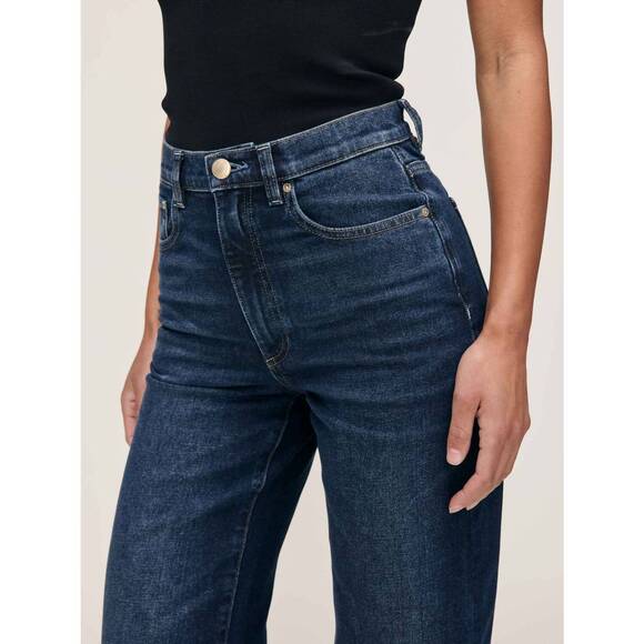 NEW DL1961 - WOMEN'S karmine refined wide leg jeans in blue - Picture 5 of 6